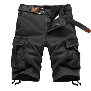 Short Cargo d'été pour hommes, short de plage en coton confortable pour l'entraînement, pantalon décontracté à fermeture éclair avec poches multiples - Product Image 2
