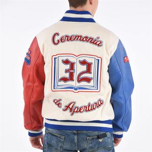 Veste de baseball universitaire personnalisée pour homme pour l'hiver, broderie varsity, motif uni, logo frontal, cuir, style urbain - Product Image 6