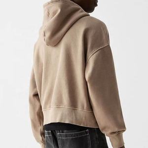 Heavyweight Oversize Boxy Zip up Sweat à capuche zippé personnalisé Hommes Épaule tombante Street wear Sweats à capuche et sweat-shirts pour hommes - Product Image 3