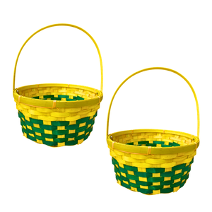 Cesta de Pascua personalizada para niños con asa, cestas de bambú de Vietnam, cesta para caza de huevos y decoración del hogar de dulces - Product Image 1