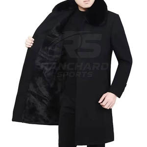 Fashion <b>Men</b> <b>Long</b> <b>Winter</b> <b>Coat</b> Warm Overcoat <b>Men</b> <b>Long</b> <b>Winter</b> <b>Coat</b> Classic Wool Blend Overcoat - Product Image 6