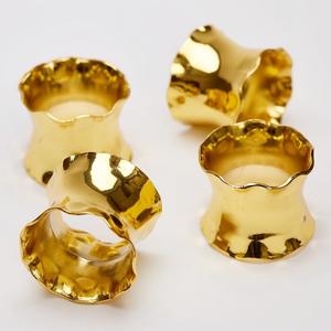 Servilletero de Metal de diseño hecho a mano de tamaño personalizado, forma redonda, Color Dorado, la mejor calidad para uso en sala de estar y habitación de invitados - Product Image 1