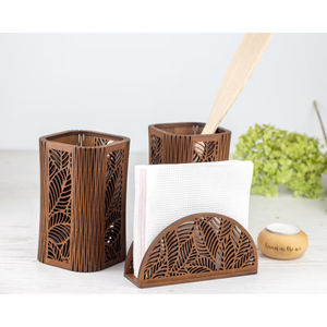 Porte-stylo en bois design vintage de qualité de luxe porte-stylo en bois naturel fait à la main pour le bureau à domicile porte-stylo de stockage - Product Image 5