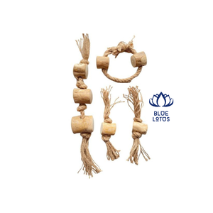 NOUVELLE COLLECTION Chewing Vietnamien Relax Café Bois Chew Fabrication Tug Rope Coir Ball Natural - Product Image 1