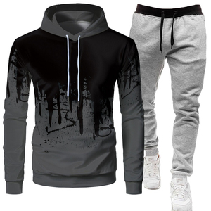 Moda de los hombres de dos piezas de chándal DE LA Juventud Casual Running Sports Sweater Pantalones Set - Product Image 6