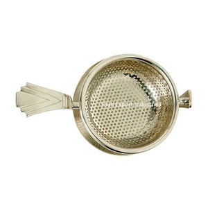 Indian Manufacturer of Metal Gold Plated <b>Tea</b> <b>Strainer</b> With Bowl Tabletop Kitchenware <b>Loose</b> Leaf <b>Tea</b> <b>Strainer</b> Filter - Product Image 6