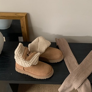 Bottes courtes pour femmes, nouvelle collection, très vendues, douces, chaudes, antidérapantes, en coton, chaussures en laine, chaussures décontractées à la mode - Product Image 5