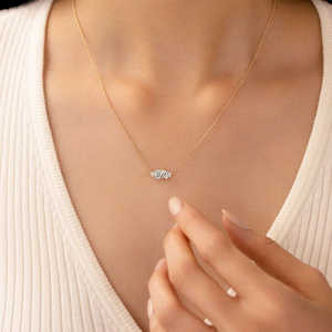 925 Plata Esmeralda y marquesa corte moissanita racimo colgante encanto joyería - Product Image 4