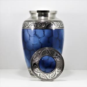 โกศใส่ศพสำหรับผู้ใหญ่เถ้ามนุษย์และเถ้ากระดูกอะลูมิเนียมก้อนเมฆสีฟ้ายอดคลาสสิก - Product Image 3