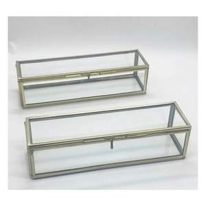 Custom Clear Glass Brass Frame Scroll Box Wholesale Transparent <b>Storage</b> Case Honorary Marriage Certificates & Religious Scrolls - Product Image 5