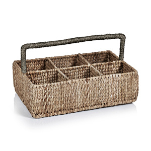 Best quality restaurant cutlery holder seagrass utensil caddy woven <b>sea</b> <b>grass</b> flatware <b>basket</b> - Product Image 1