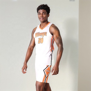 High Quality <b>Basketball</b> Uniform Comfortable Breathable 100% Polyester Anti-Bacterial Sublimation Printed Plus <b>Size</b> Sets Sports - Product Image 4