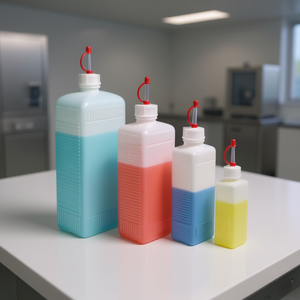 High Quality Durable Plastic Rectangular Laboratory <b>Bottles</b> with <b>Dropper</b> Cap Burkle GmbH - Product Image 3