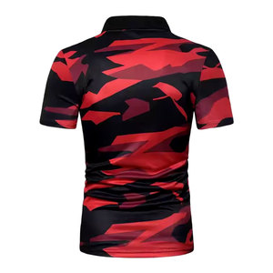 2024 estilo de calle alta para hombre para Polo manga corta Slim Fit Tejido ligero poliéster sólido estampado cuello Digital Logo Fitn - Product Image 4