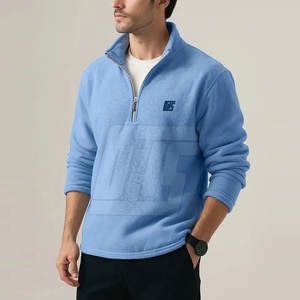 แจ็กเก็ตซิปครึ่งซิปสำหรับผู้ชายทันสมัยใส่สบายเหมาะกับชุดสตรีทและเสื้อแจ็คเก็ตแฟชั่นฤดูหนาว - Product Image 5