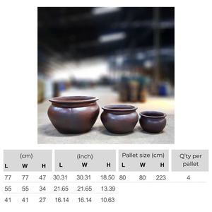 Pots de fleurs d'extérieur en céramique artisanale de style américain, écologiques, durables, avec trou de drainage, finition émaillée, personnalisables pour la maison - Product Image 2