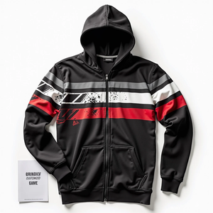 Sudadera con Capucha Personalizada para Hombre, Ropa Urbana Resistente, Estilo Holgado, Sublimada, 100% Poliéster, Mezcla de Algodón Básico, Ropa Deportiva - Product Image 2