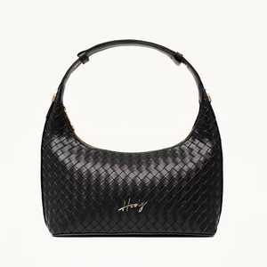 Lady Rosella Woven Handbag with Zipper Closure Textured Synthetic Leather Satin Lining Waterproof & Adjustable - Product Image 1