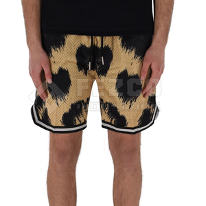 Pantalones Cortos Casuales para Hombre, 100% Poliéster, Logotipo Frontal, Cintura Elástica, Transpirables, de Secado Rápido, en Stock - Product Image 3