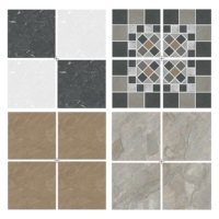 Carreaux de sol modernes 500x500mm en céramique imitation brique murale extérieure, robustes et antidérapants, pour parking, hôtel, villa, sous-sol, centre commercial 5