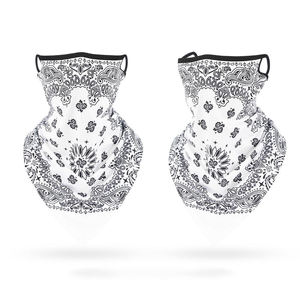 Masque de cyclisme en maille de soie glacée à séchage rapide, cache-cou triangulaire, bandana avec boucles d'oreilles - Product Image 5