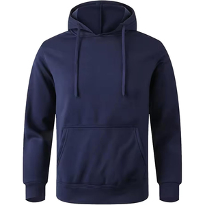 Minimaliste solide motif hommes pull à capuche doux coton polaire sweat chaud hiver décontracté Streetwear plaine teint - Product Image 1