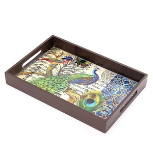 ถาดเสิร์ฟไม้ MDF ทำมือ - ผิวเรียบ - อุปกรณ์ครัว ภาชนะบนโต๊ะอาหาร - Product Image 1