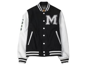 Chaqueta universitaria de béisbol con manga de cuero, chaqueta de bombardero de béisbol Letterman Varsity, chaqueta de béisbol universitaria de PU para hombre - Product Image 5