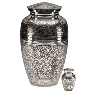 Urnes funéraires finies en émail noir pour cendres humaines Urnes en métal de décoration d'intérieur modernes et élégantes fabriquées en Inde - Product Image 4