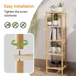 Estante de baño de bambú, muebles elegantes de madera natural para su baño moderno - Product Image 5