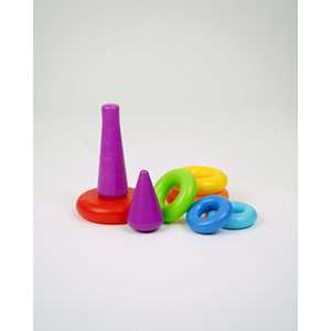GIRNAR Colorful <b>Rings</b> Pyramid Stacker Engaging Size & Color Learning Sorting Nesting & <b>Stacking</b> Toy - Product Image 2