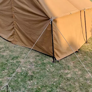 Carpa Portátil Estilo Legión Romana, Lona de Algodón Beige Oscuro con Poste de Aluminio, Impermeable - Product Image 6