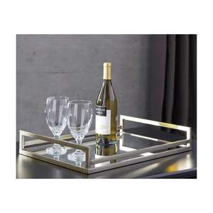 Bandeja Premium de Metal y Espejo Diseñada para Interiores Modernos con Superficie Reflectante y Marco Duradero - Product Image 1