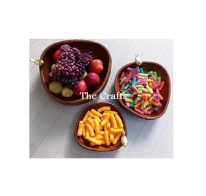 Ensemble de bols en bois au design classique, 3 tailles différentes, bol de service pour aliments, bol en bois de haute qualité pour le chocolat - Product Image 2