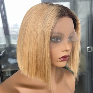 Perruque Bob Complète <span class=keywords><strong>ELI</strong></span>, Cheveux Vierges Brésiliens Naturels à Prix Abordable, Perruque en Dentelle Imitation Cheveux Humains pour Dames Européennes et Américaines - Product Image 5