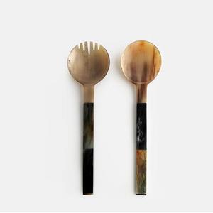 SERVEUR À SALADE CORNE meilleure qualité entreprises de fabrication indienne main corne de buffle cuillère à salade vaisselle vaisselle serveurs - Product Image 5