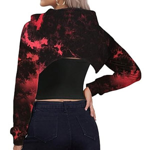 Servicio OEM: Sudaderas con Capucha Cortas para Mujer, Resistentes al Viento, Transpirables, Anti-Pilling, de Tela de Lona, Personalizables, de Alta Calidad - Product Image 5