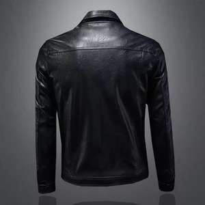 แจ็กเก็ตหนังระบายอากาศได้สำหรับทุกเพศฤดูหนาวแบบมีซิปแบบเกาหลีแห้งเร็วทรงหลวม - Product Image 3