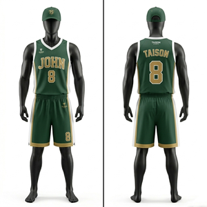 Ensemble de maillot et short de basketball pour homme en polyester mesh GSM premium, noir et rouge à rayures fines, avec logo personnalisé par transfert thermique. - Product Image 2