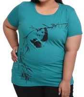 Camiseta de Manga Corta con Cuello en V de Jersey de Poliéster/Algodón Ecológico de Alta Calidad para Mujer, con Encaje de Dibujos Animados, Talla Grande, Informal, Marca Personalizada