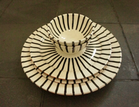 Service de table en céramique Safi peint à la main marocain ensemble de bols noirs et blancs Collection d'objets artisanaux
