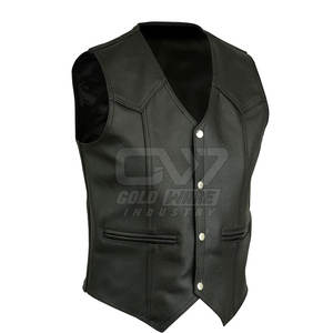 Chaleco de cuero para hombre de alta calidad Chaleco de cuero para hombre más vendido Chaleco de cuero para hombre transpirable de nuevo diseño - Product Image 2