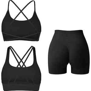 Women Summer Workout <b>Set</b> <b>Sports</b> <b>Bra</b> <b>Shorts</b> Outfit Custom Logo Activewear Fitness Wear - Product Image 6