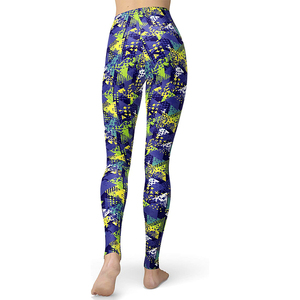 Venta al por mayor de Fitness de cintura alta entrenamiento ropa deportiva pantalones de compresión lisos mujeres Yoga sublimación Leggings - Product Image 4
