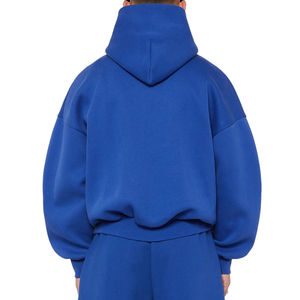 Sudadera con Capucha Personalizable, Unisex, Forrada, de Franela de Algodón Grueso de 500 g/m², con Cierre de Cremallera, Cuello Redondo, Impermeable, Transpirable y Resistente al Viento para Invierno - Product Image 2