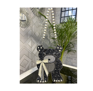 Vente chaude grande capacité ours en peluche broderie dessin animé sac à main écologique léger étanche Durable avec fermeture à glissière - Product Image 1