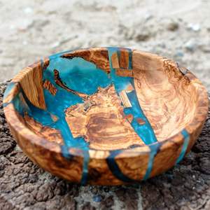 Plato de Servir Decorativo de Resina Ecológica Pulida a Mano, Color Personalizado, Apto para Alimentos, Diseño Europeo, Apto para Lavavajillas - Product Image 4