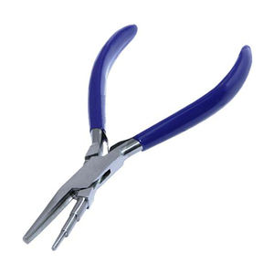 ด้ามจับด้ามจับด้ามจับทำจากยางสีฟ้าคีมแบนเหล็กโลหะอุปกรณ์ทำเครื่องประดับคีมม้วนและตัดลวด - Product Image 3