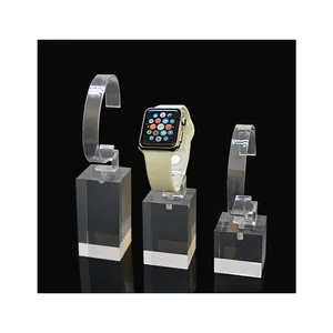 קריסטל אקריליק שעון תצוגה מחזיק Tradeshow צמידי הוגן שעון Showcase מחזיק כלי מתלה C טבעת שעון יד סוגר Stand