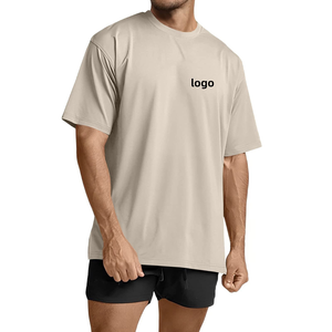 Camiseta de compresión gruesa OEM de manga corta para hombre, camisetas de gimnasio transpirables para entrenamiento muscular, correr, camisetas de gimnasio de ajuste rápido para hombre - Product Image 2